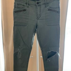 Olive green super skinny stretch jean